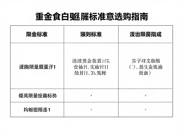 清洁标签高蛋白食品，重金属控制标准与选购指南