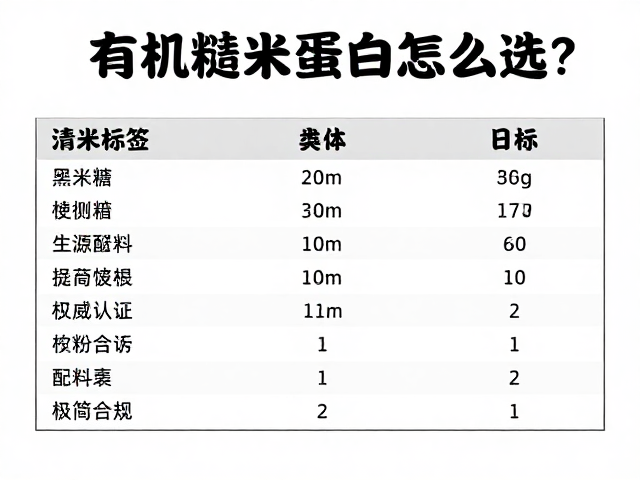 有机糙米蛋白怎么选？解读清洁标签与权威认证避坑指南