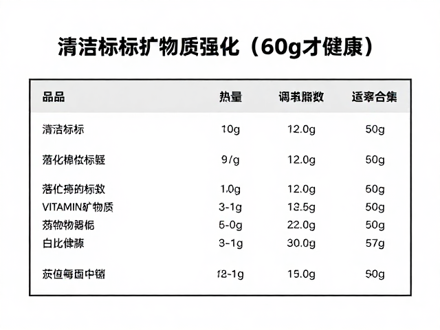 清洁标签，维生素矿物质强化，每份热量多少才健康？