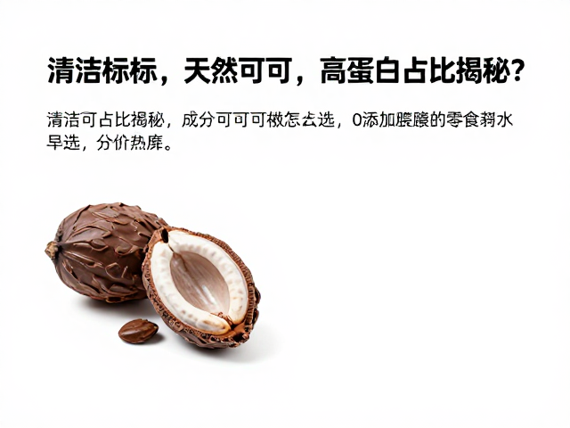 清洁标签，天然可可，高蛋白占比揭秘，0添加健康零食怎么选？