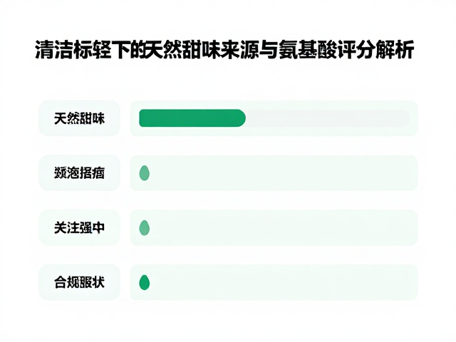 清洁标签下的天然甜味来源与氨基酸评分解析