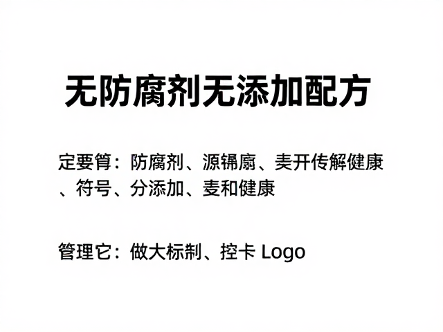 无防腐剂无添加配方，适合控卡人群的健康选择