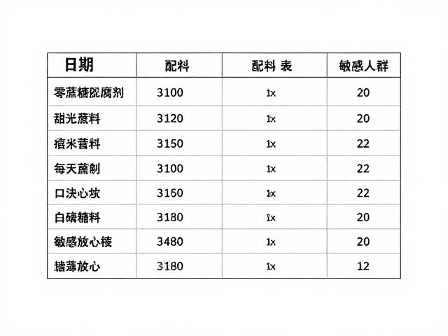 零蔗糖无防腐剂，配料干净安全，敏感人群也能放心吃