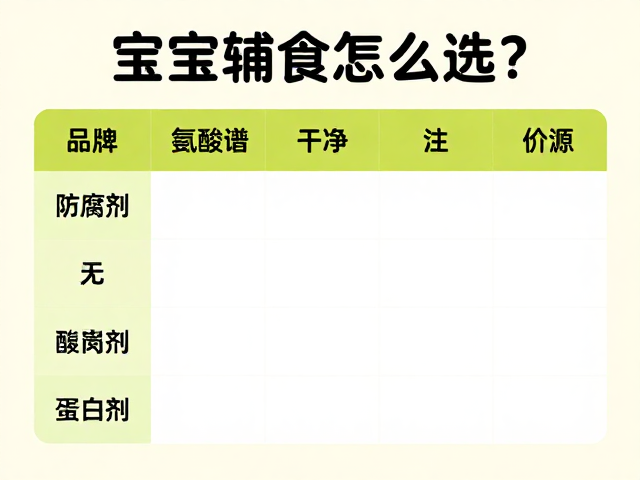 氨基酸谱全、无防腐剂，配料表干净，宝宝辅食怎么选？