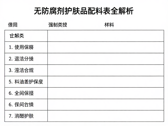 无防腐剂护肤品配料表全解析,如何通过试用装避坑选对