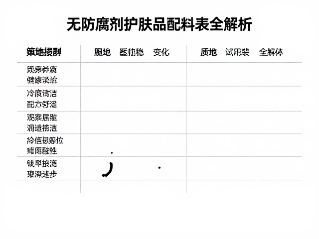 无防腐剂护肤品配料表全解析,如何通过试用装避坑选对
