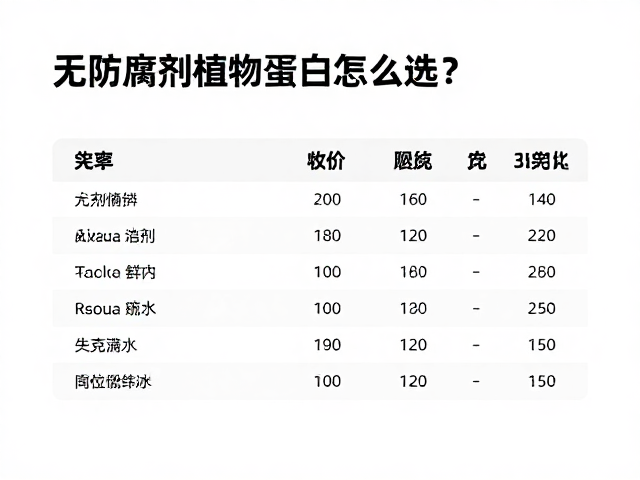 无防腐剂植物蛋白怎么选?按克单价对比揭秘性价比