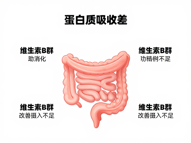 蛋白质吸收差?维生素B群助消化,改善摄入不足