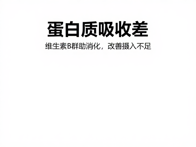 蛋白质吸收差?维生素B群助消化,改善摄入不足
