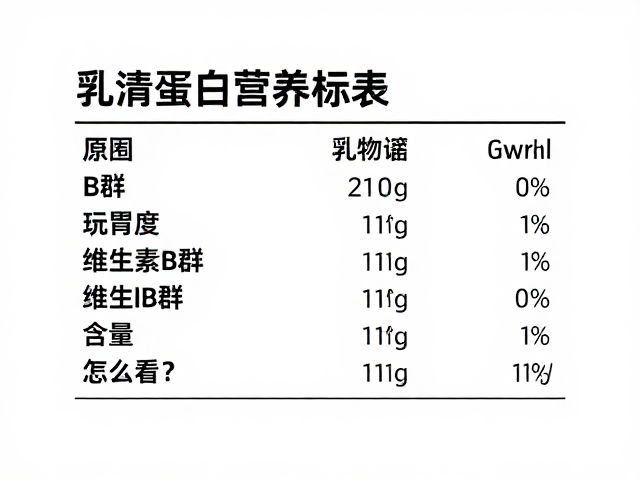 乳清蛋白营养标示规范,维生素B群含量怎么看?