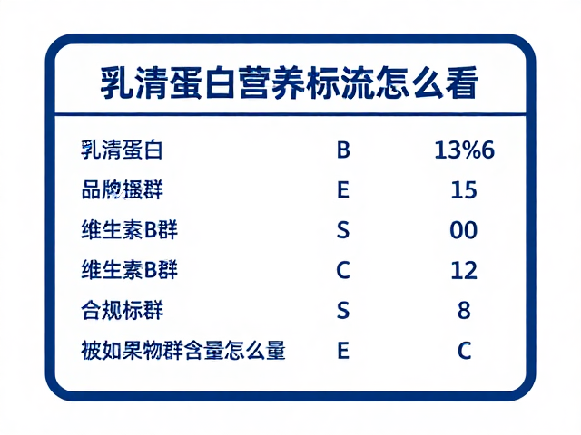 乳清蛋白营养标示规范,维生素B群含量怎么看?