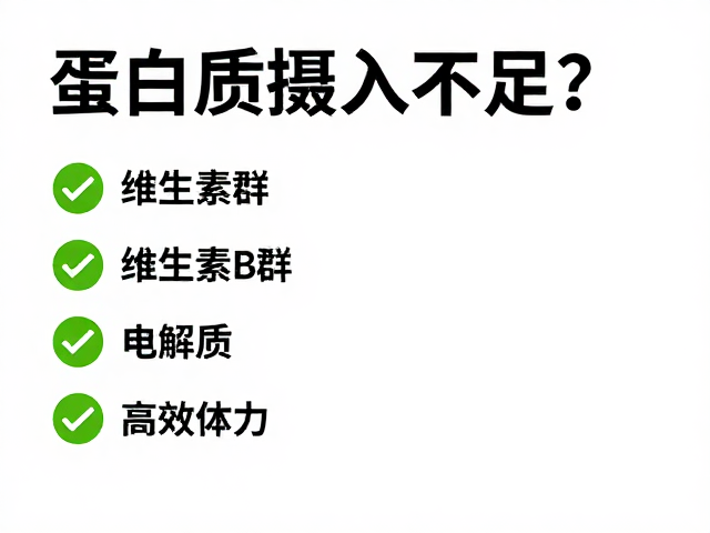 蛋白质摄入不足？维生素B群与电解质补充指南，高效恢复体力