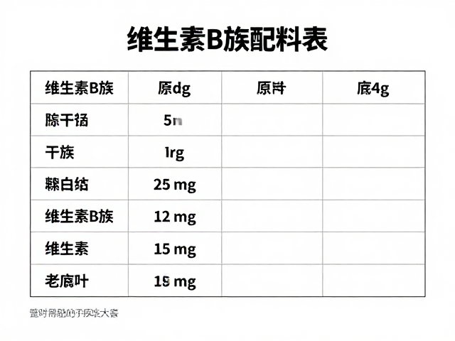 维生素B族配料表顺序揭秘，选对维生素B群，看清成分不踩坑