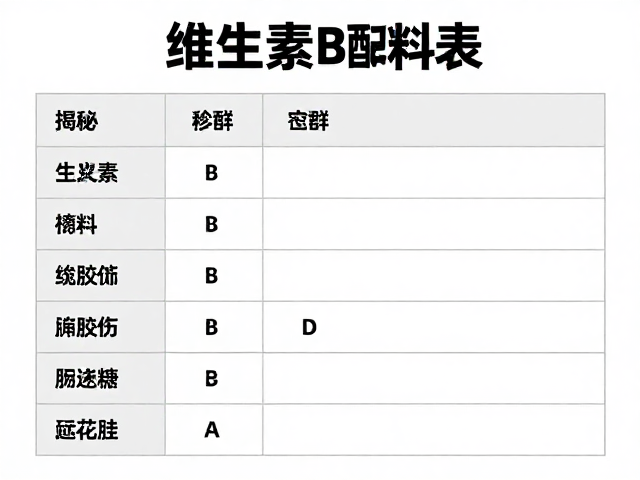 维生素B群配料表顺序揭秘，无违禁成分选购指南