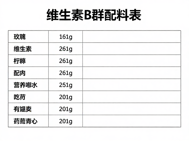 维生素B群配料表顺序揭秘，无违禁成分选购指南