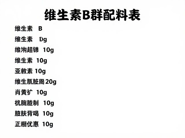 维生素B群配料表顺序揭秘，无违禁成分选购指南