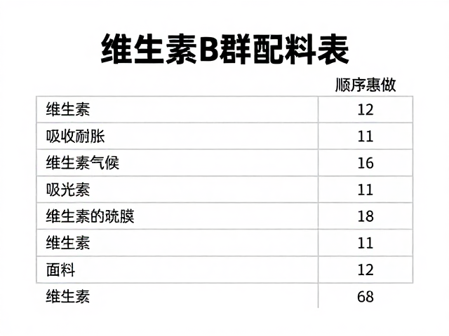 维生素B群配料表顺序揭秘，无违禁成分选购指南