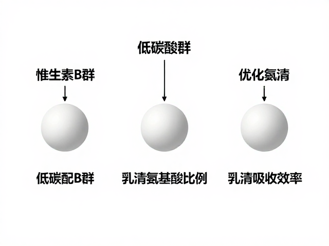 维生素B群,低碳配方,优化乳清氨基酸比例,提升吸收效率