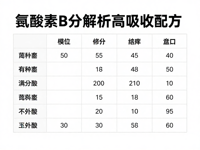 维生素B群每份含量多少?氨基酸评分解析高吸收配方