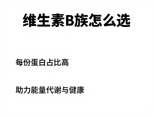 维生素B族怎么选？每份蛋白占比高，助力能量代谢与健康