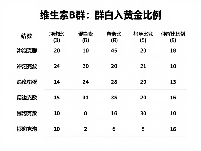 维生素B群,蛋白粉怎么搭?每次冲泡克数与B群摄入黄金比例