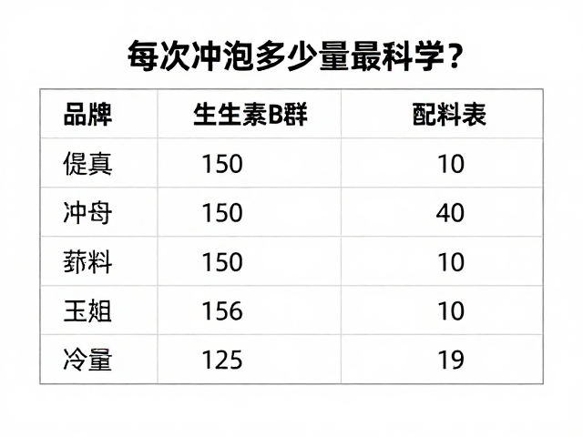 维生素B群配料表顺序揭秘，每次冲泡多少量最科学？