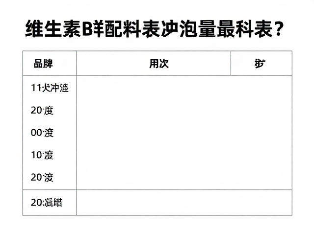 维生素B群配料表顺序揭秘,每次冲泡多少量最科学?