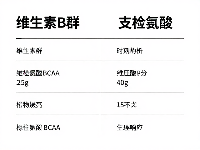 维生素B群与支链氨基酸BCAA对比,氨基酸评分揭秘高效补剂