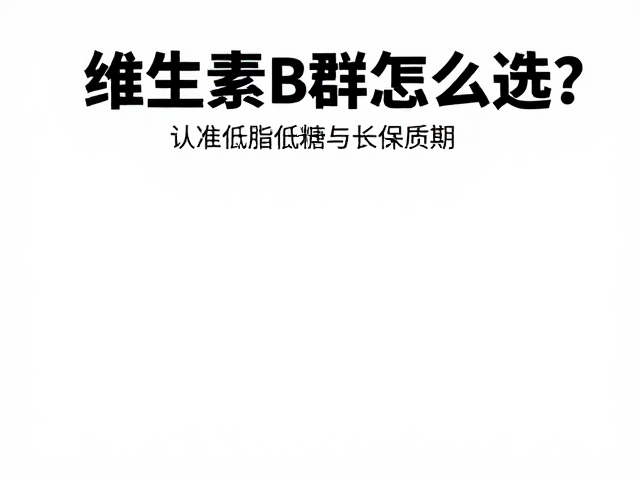 维生素B群怎么选？认准低脂低糖与长保质期，健康更安心