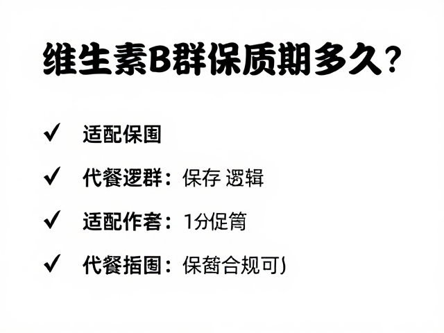 维生素B群保质期多久?代餐适配指南与保存秘诀