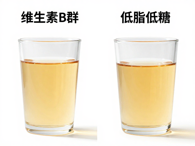 维生素B群冲调前后对比，低脂低糖的健康选择