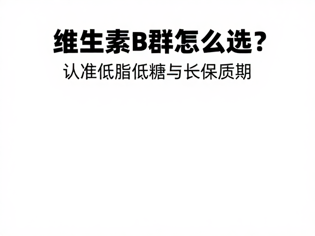 维生素B群怎么选？认准低脂低糖与长保质期，健康更安心