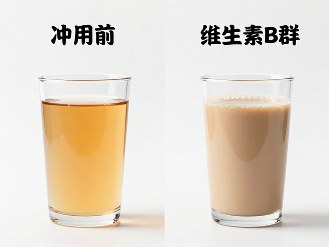 维生素B群冲调前后对比，低脂低糖的健康选择
