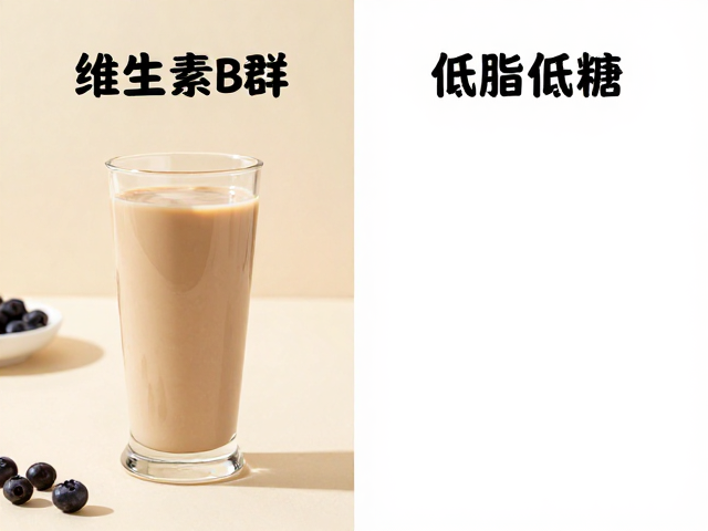 维生素B群冲调前后对比，低脂低糖的健康选择