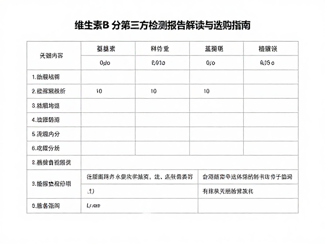维生素B群氨基酸评分第三方检测报告解读与选购指南