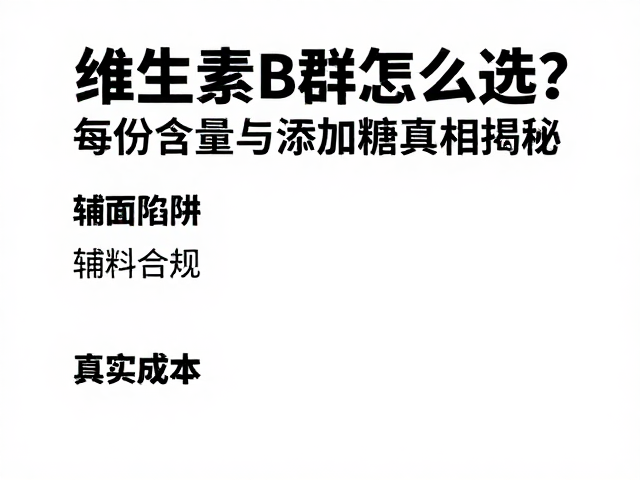维生素B群怎么选?每份含量与添加糖真相揭秘
