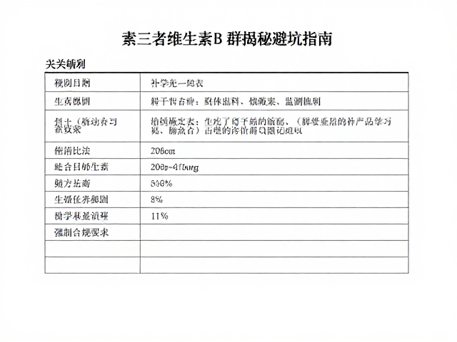 素食者补维生素B群怎么选?第三方检测报告揭秘避坑指南