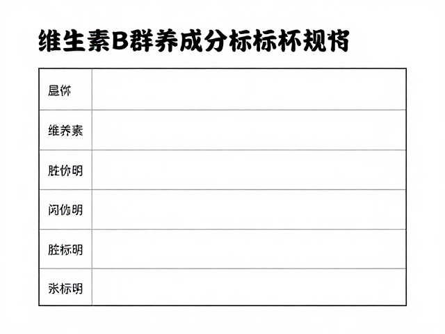 维生素B群营养成分标示规范与运动营养认证解析