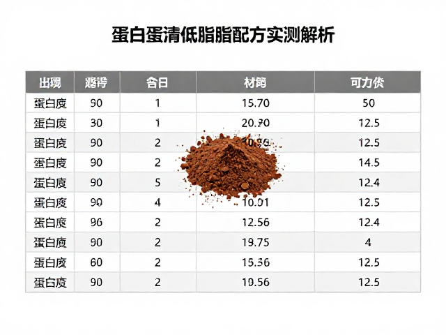 蛋清蛋白搭配可可粉，高蛋白低脂配方，蛋白质含量实测解析
