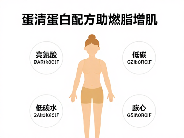 蛋清蛋白富含亮氨酸，低碳水配方助燃脂增肌