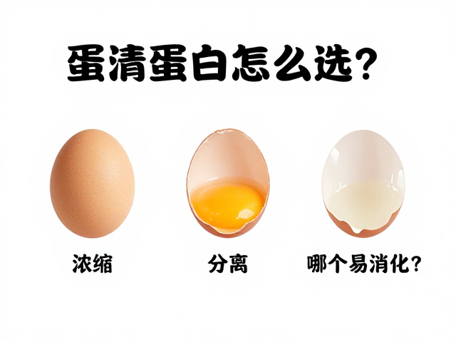 蛋清蛋白怎么选?浓缩、分离、水解哪个易消化?