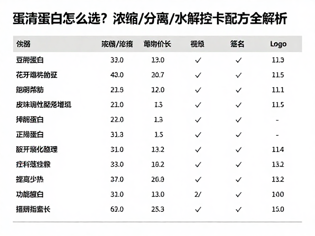 蛋清蛋白怎么选?浓缩/分离/水解控卡配方全解析