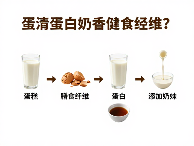 蛋清蛋白奶香风味,添加膳食纤维的健康轻食推荐