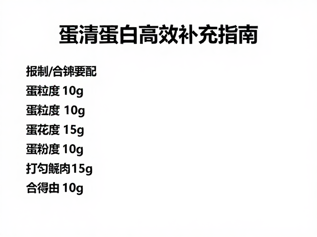巧克力味代餐配方，蛋清蛋白高效补充指南