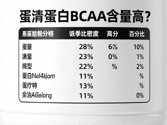 蛋清蛋白BCAA含量高？看蛋白百分比标注，选对健身补剂