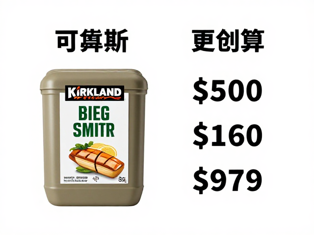 柯克兰Kirkland单份价格对比，5磅大容量装是否更划算？