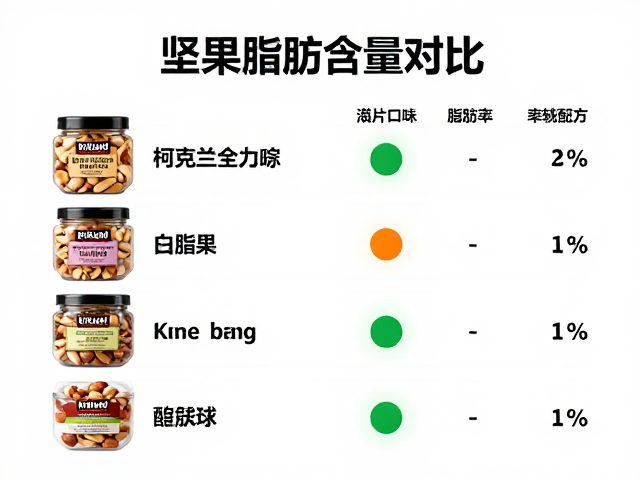 柯克兰Kirkland坚果脂肪含量对比，不同口味怎么选才健康？