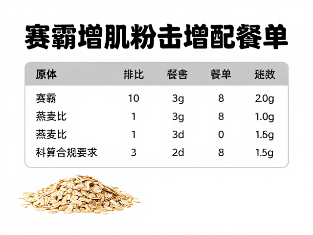 赛霸增肌粉搭配燕麦，健身党高效增肌食谱与科学搭配指南