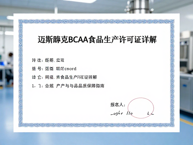 迈斯朋克BCAA食品生产许可证详解,合规生产与品质保障指南