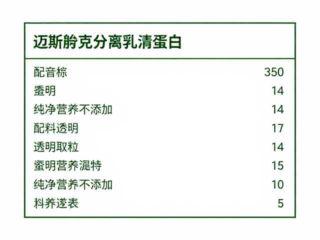 迈斯朋克分离乳清蛋白,配料表透明,纯净营养不添加